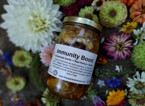 Fermented Raw Honey Garlic & Herbs ~ Cold + Immune Support
